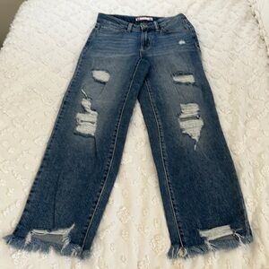 SO Distressed Ankle Jeans